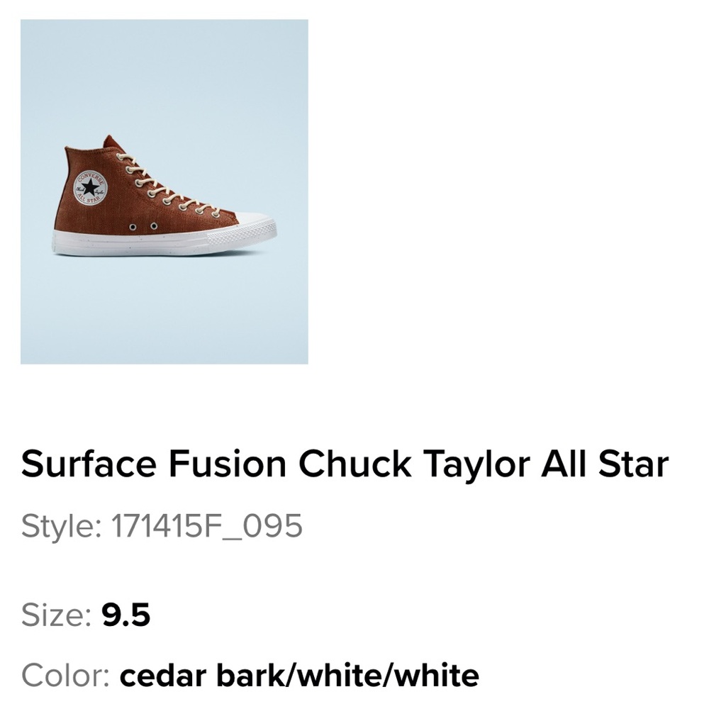 Surface Fusion Men’s Converse EUC 9.5 - Cedar